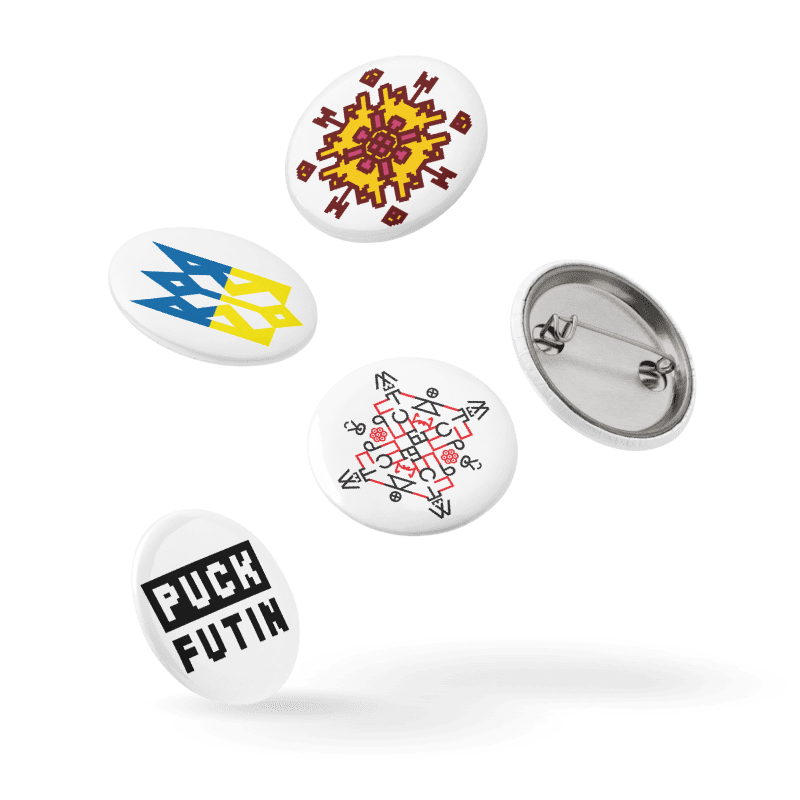 Anti-Trump and Putin Set of 5 Pin Buttons