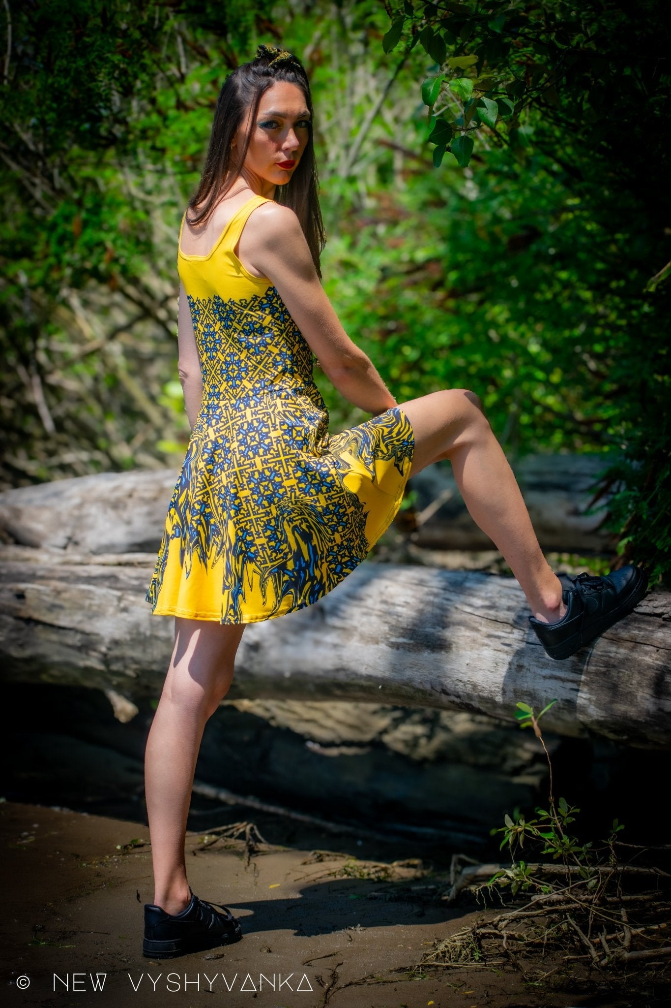 Fuck Trump Print Skater Dress