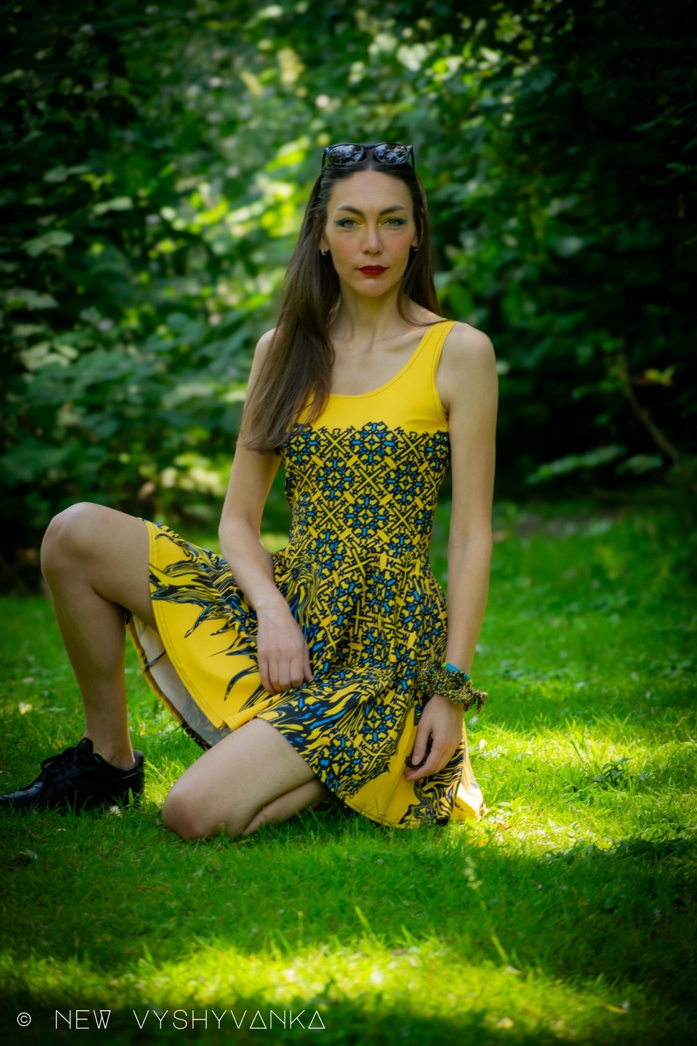 Fuck Trump Print Skater Dress