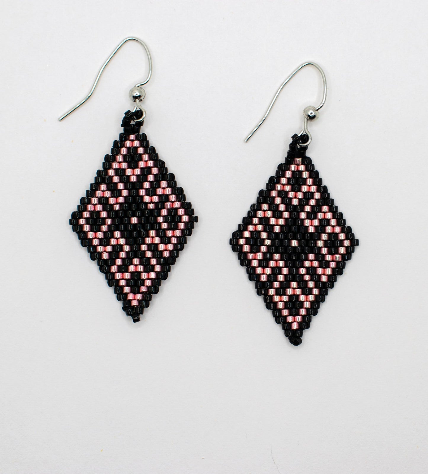 Ember Rhombus Beaded Earrings