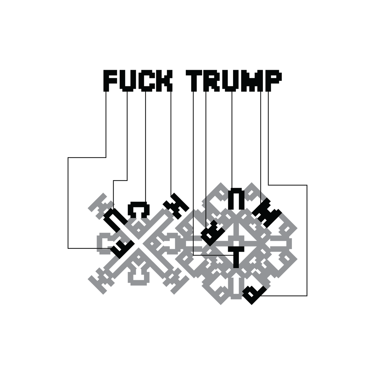 Fuck Trump Print Recycled Scrunchie
