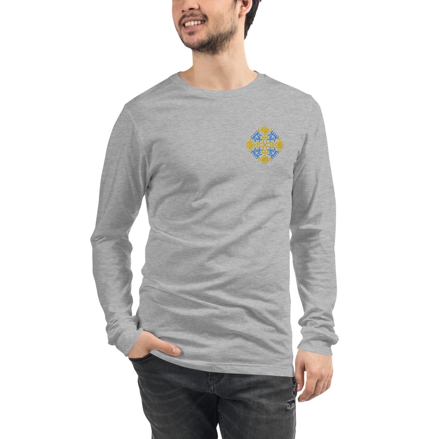 Ukraine Embroidered Long Sleeve Tee