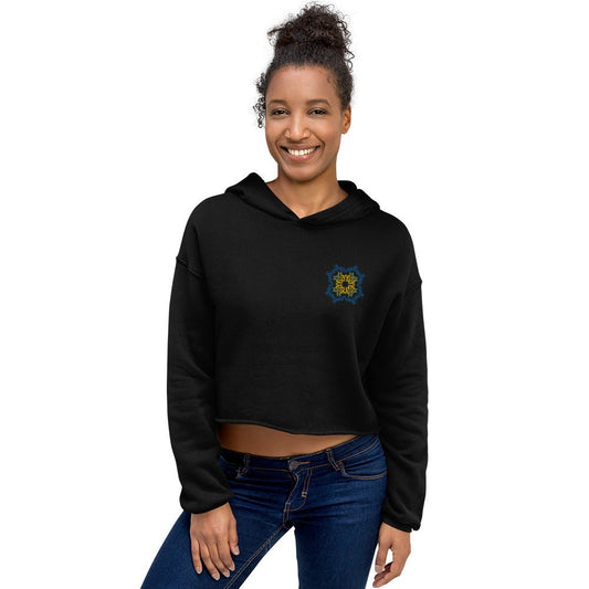 Vyshyvanka Logo Embroidered Crop Hoodie