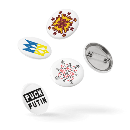 Anti-Trump and Putin Set of 5 Pin Buttons