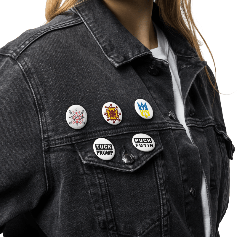 Anti-Trump and Putin Set of 5 large pin buttons