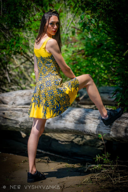 Fuck Trump Print Skater Dress