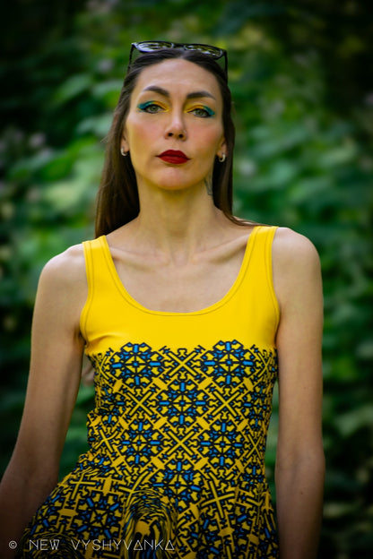 Fuck Trump Print Skater Dress