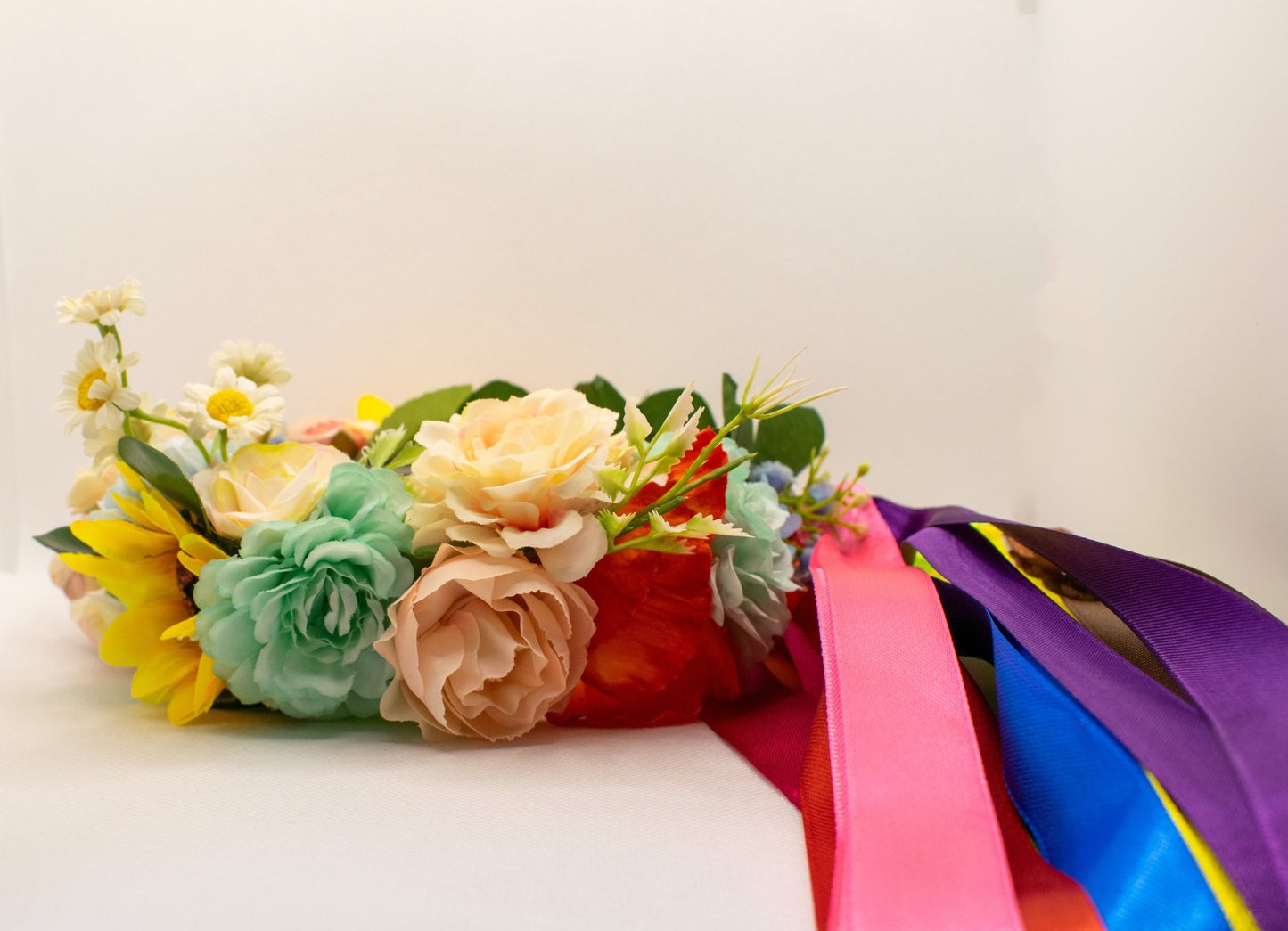 Traditional Flower Crown with Ribbons Ukrainian Vinok