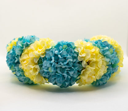 Blue and Yellow Flower Crown Ukrainian Vinok