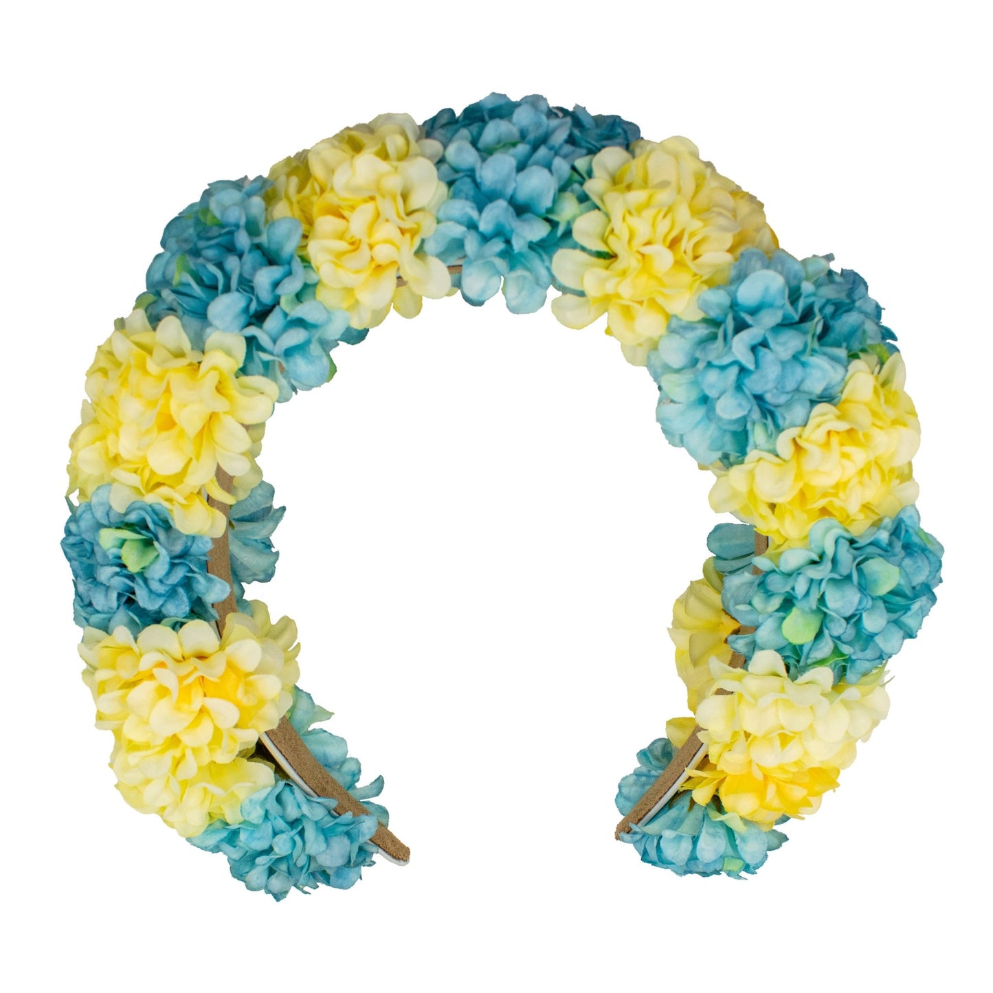 Blue and Yellow Flower Crown Ukrainian Vinok