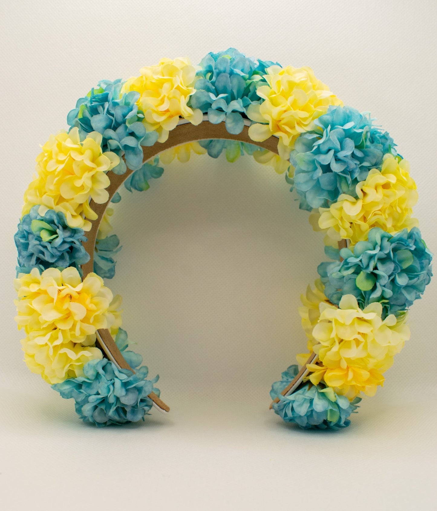 Blue and Yellow Flower Crown Ukrainian Vinok