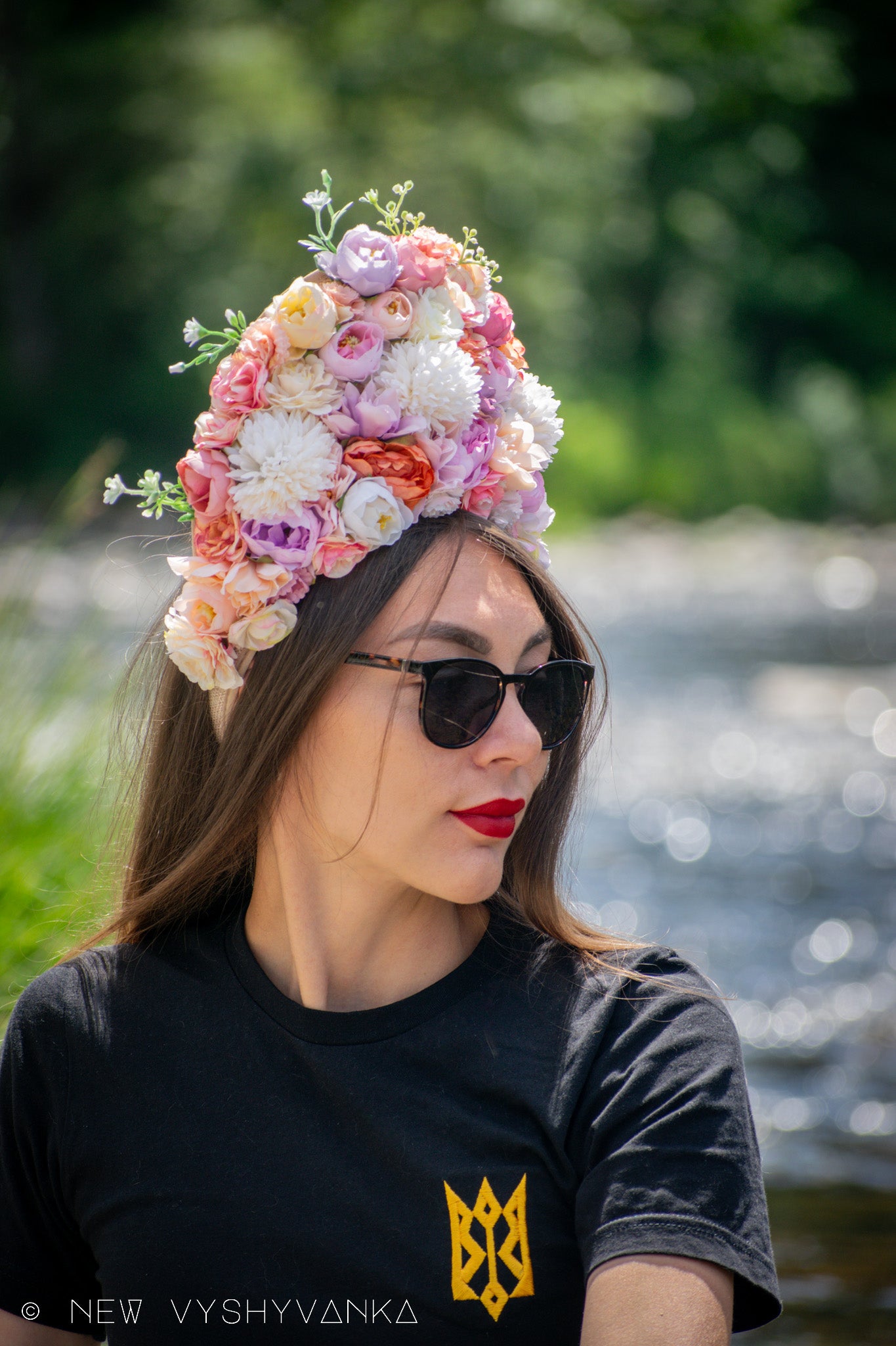 Large Delicate Flower Crown Ukrainian Vinok