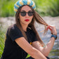 Blue and Yellow Flower Crown Ukrainian Vinok