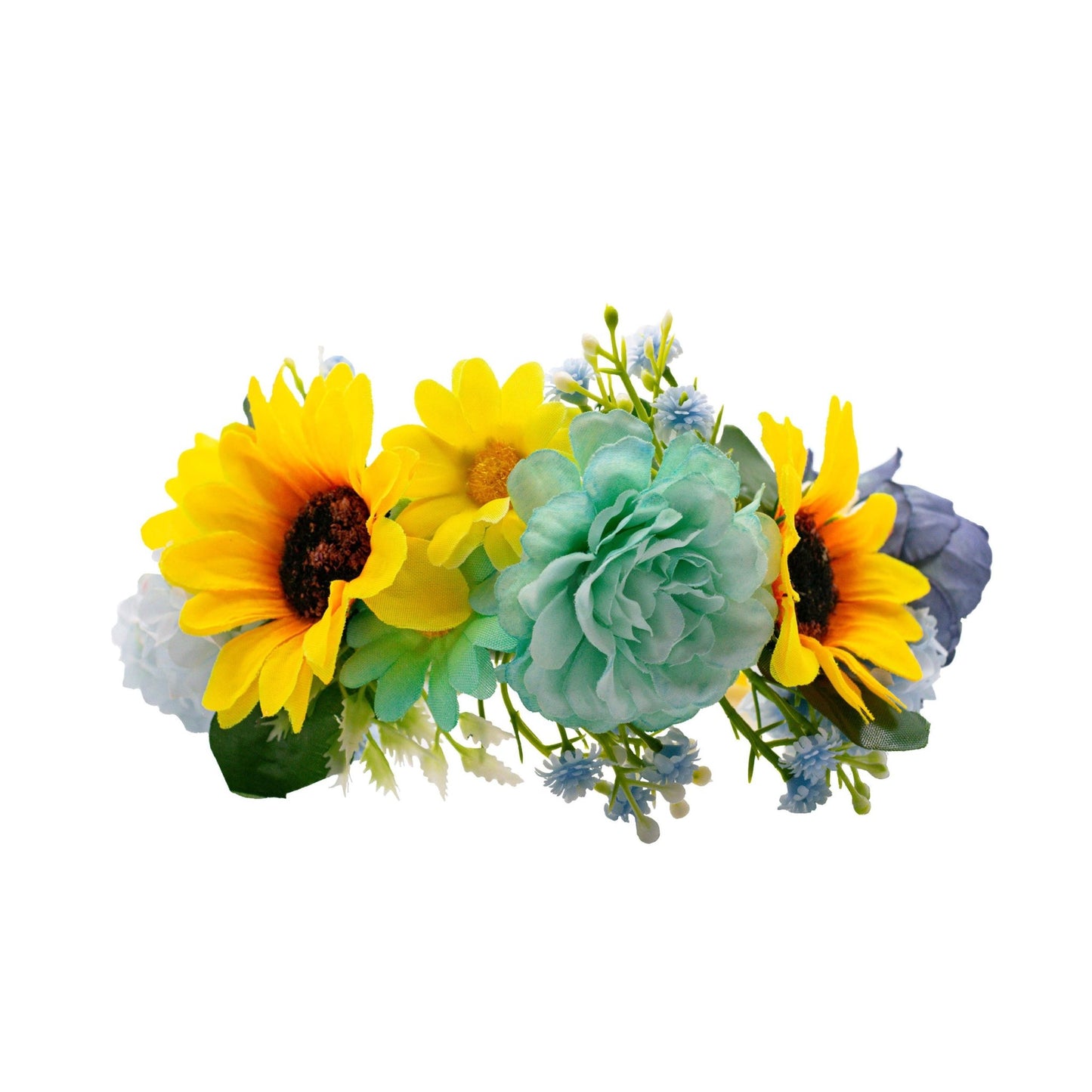 Blue And Yellow Mix Flower Crown Ukrainian Vinok