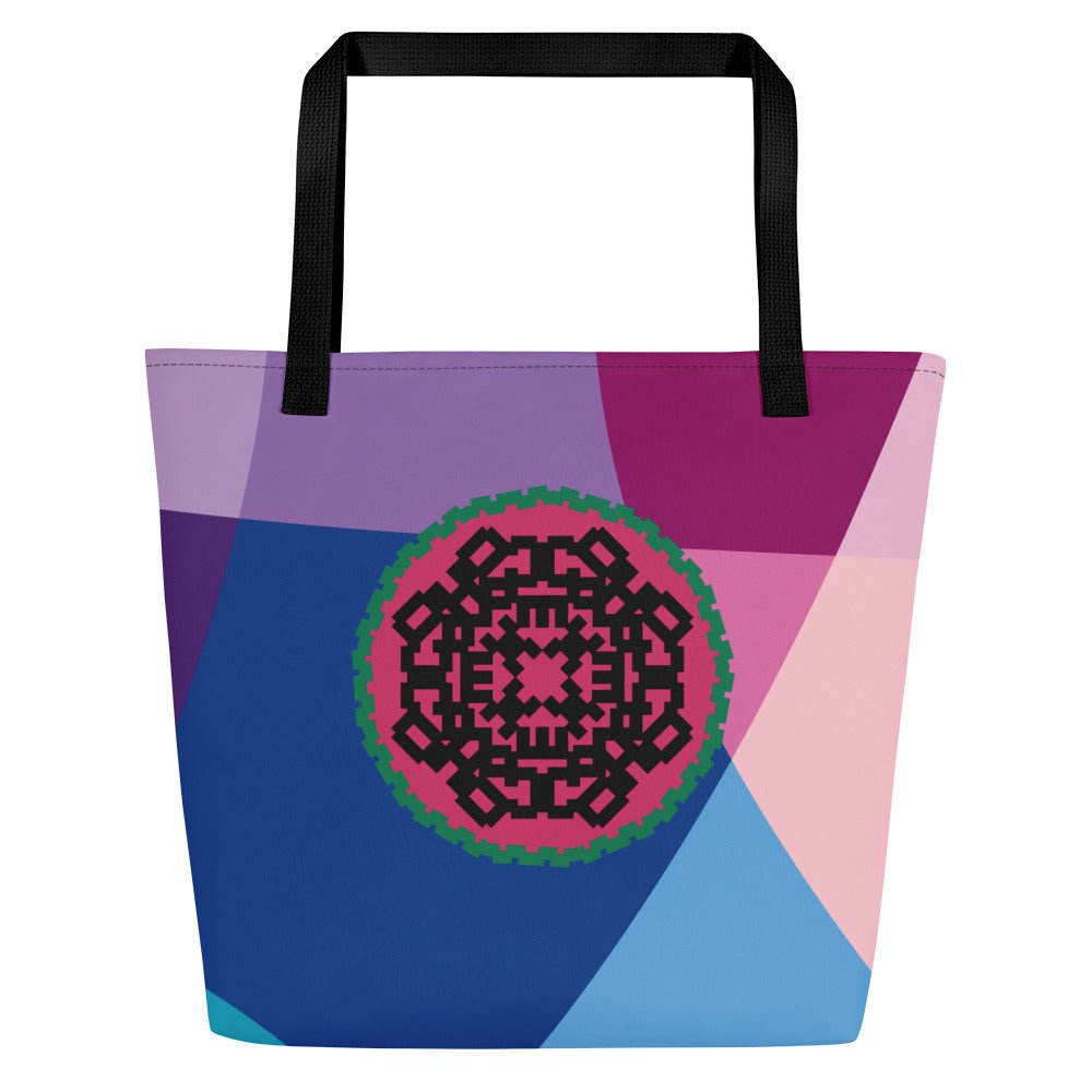 Kherson All-Over Print Large Tote Bag with Pocket