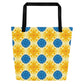 Slava Ukrayini All-Over Print Large Tote Bag with Pocket