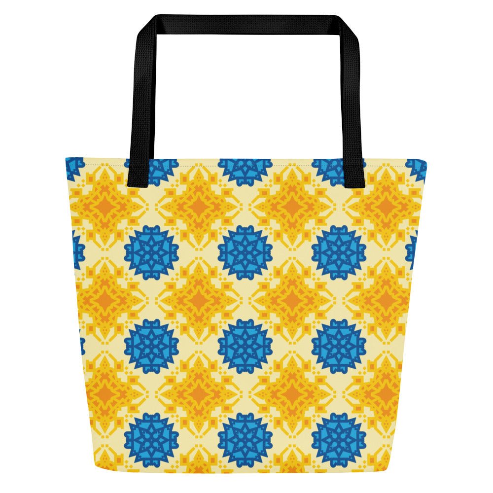 Slava Ukrayini All-Over Print Large Tote Bag with Pocket