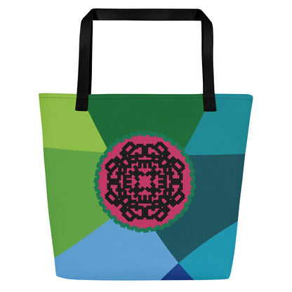 Kherson All-Over Print Large Tote Bag with Pocket