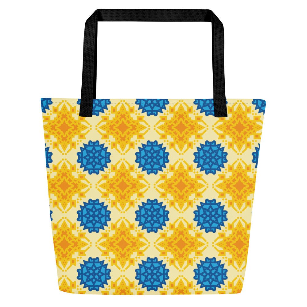 Slava Ukrayini All-Over Print Large Tote Bag with Pocket