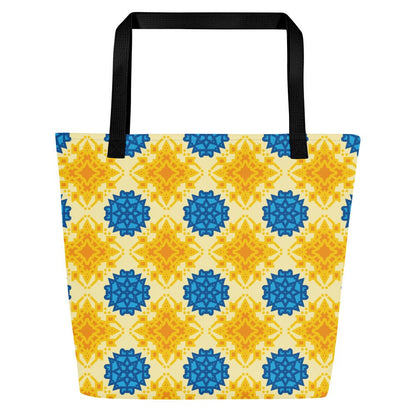 Slava Ukrayini All-Over Print Large Tote Bag with Pocket