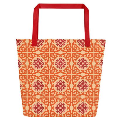 Bunch of Fucks All-Over Print Large Tote Bag with Pocket