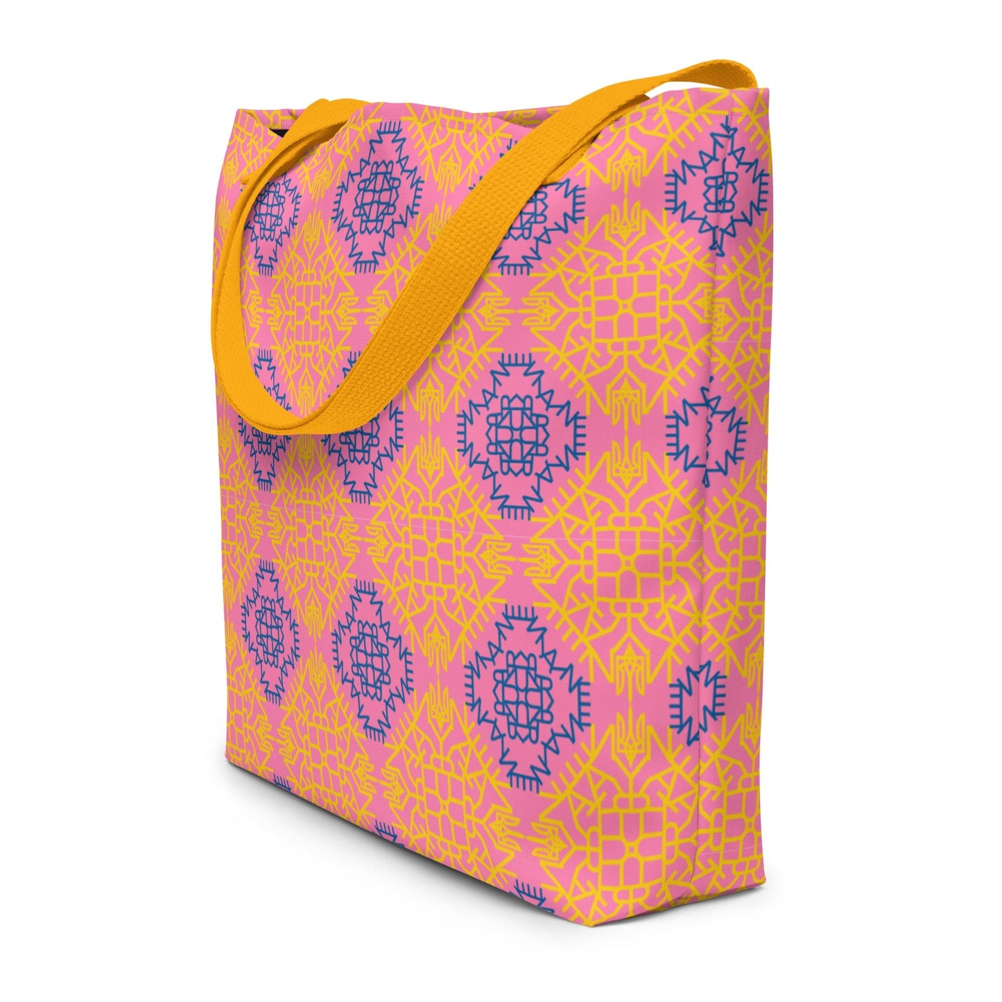 Ukraine All-Over Print Large Tote Bag with Pocket