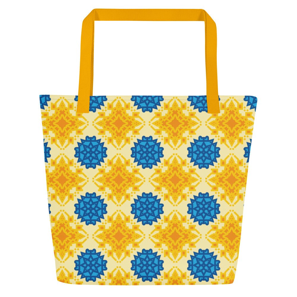 Slava Ukrayini All-Over Print Large Tote Bag with Pocket