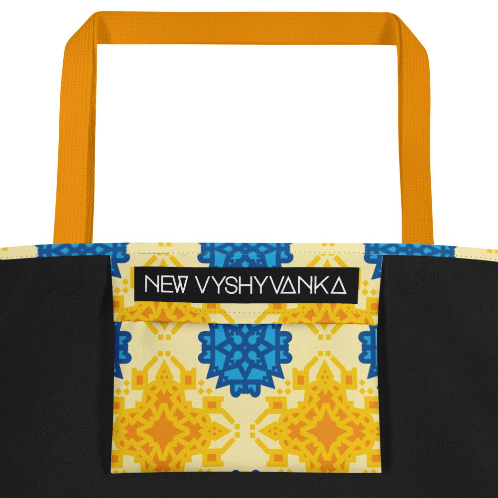 Slava Ukrayini All-Over Print Large Tote Bag with Pocket