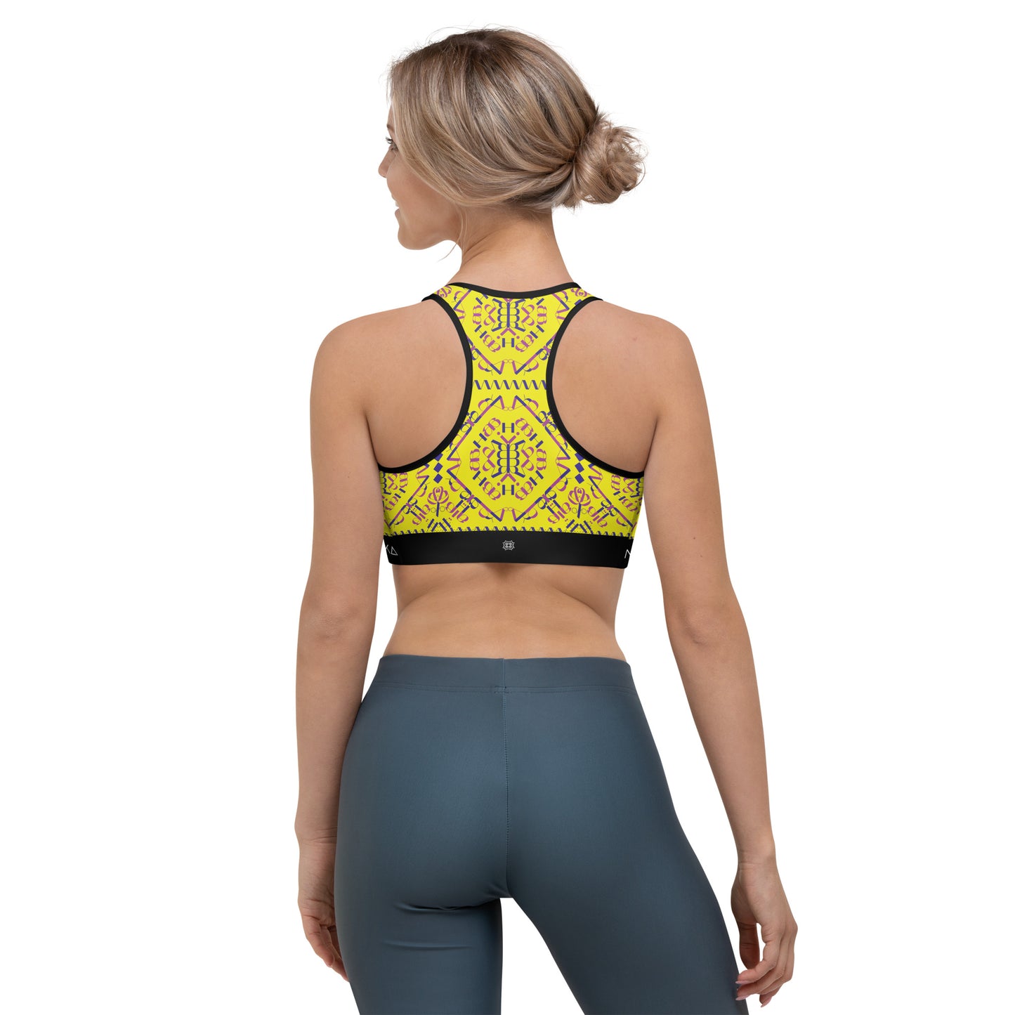 Vil'na Ukrayina (Free Ukraine) Black Band Sports bra