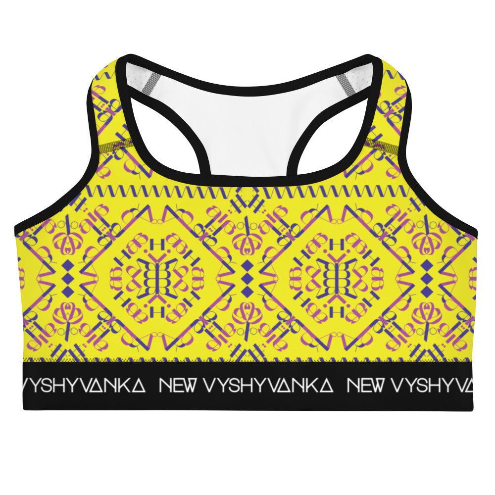 Vil'na Ukrayina (Free Ukraine) Black Band Sports bra