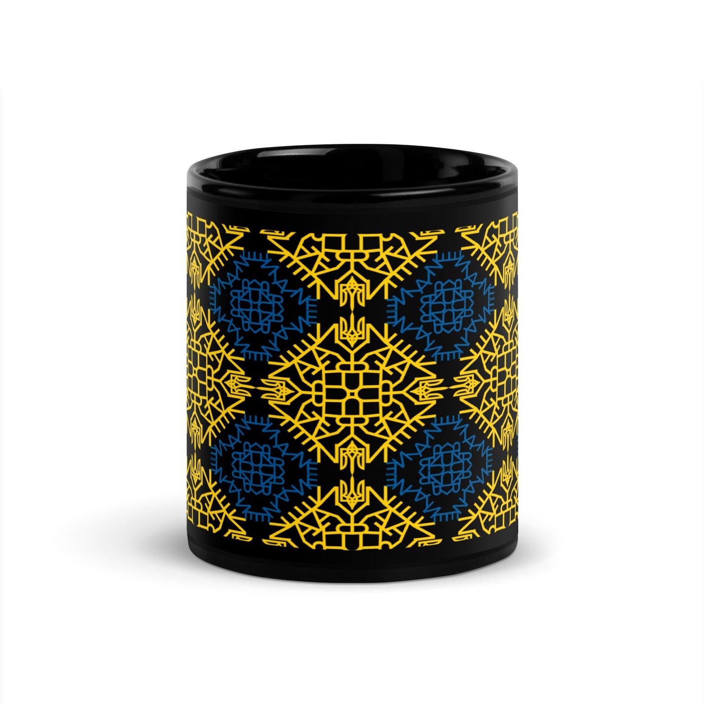 Ukraine Black Glossy Mug