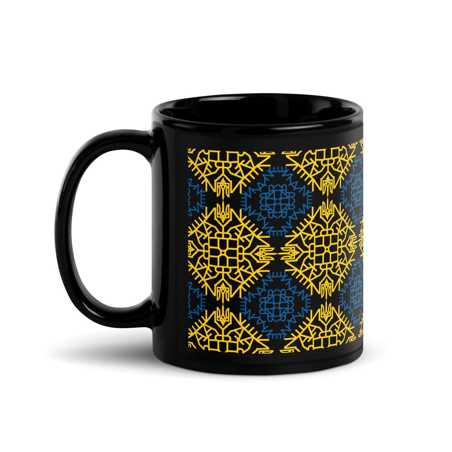 Ukraine Black Glossy Mug