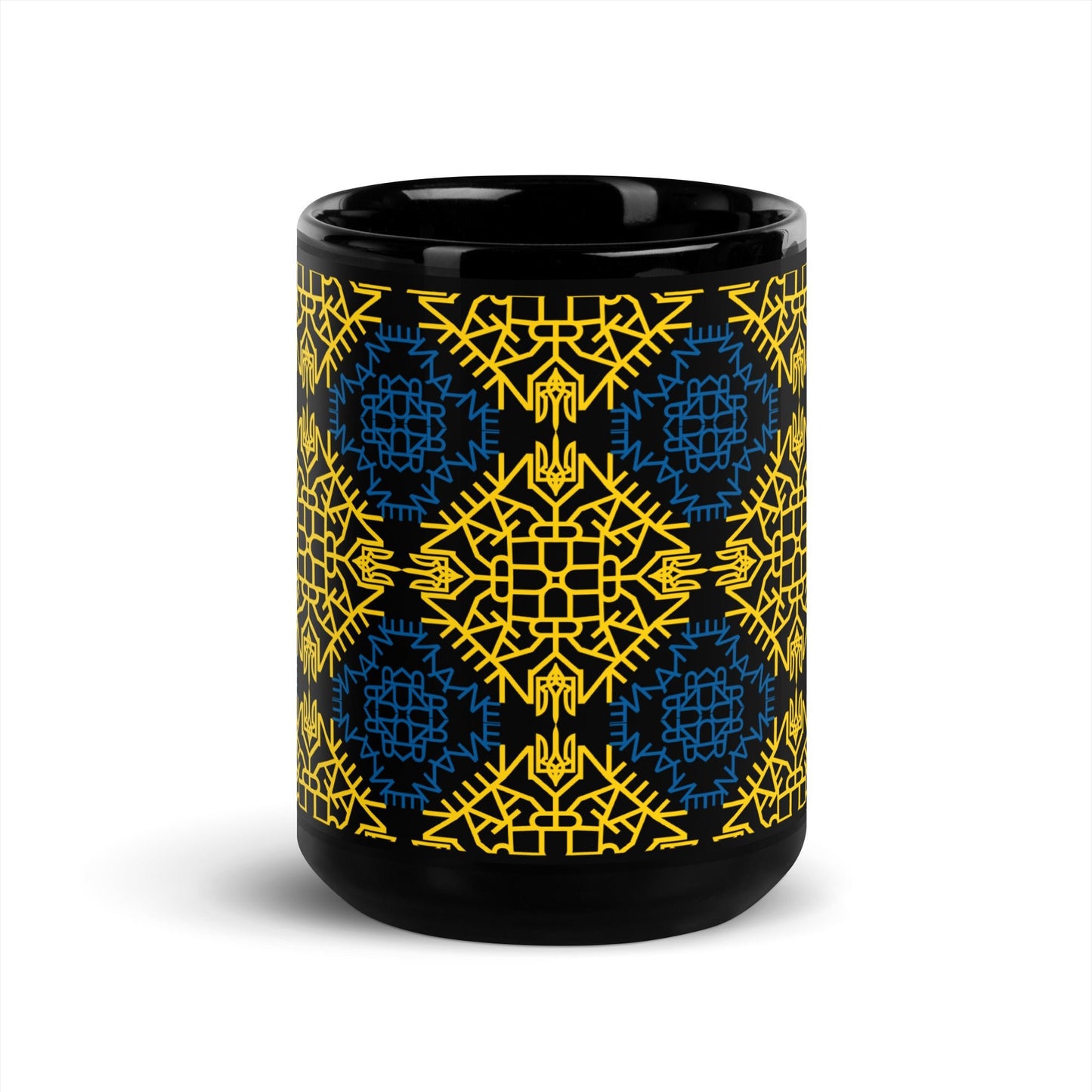 Ukraine Black Glossy Mug