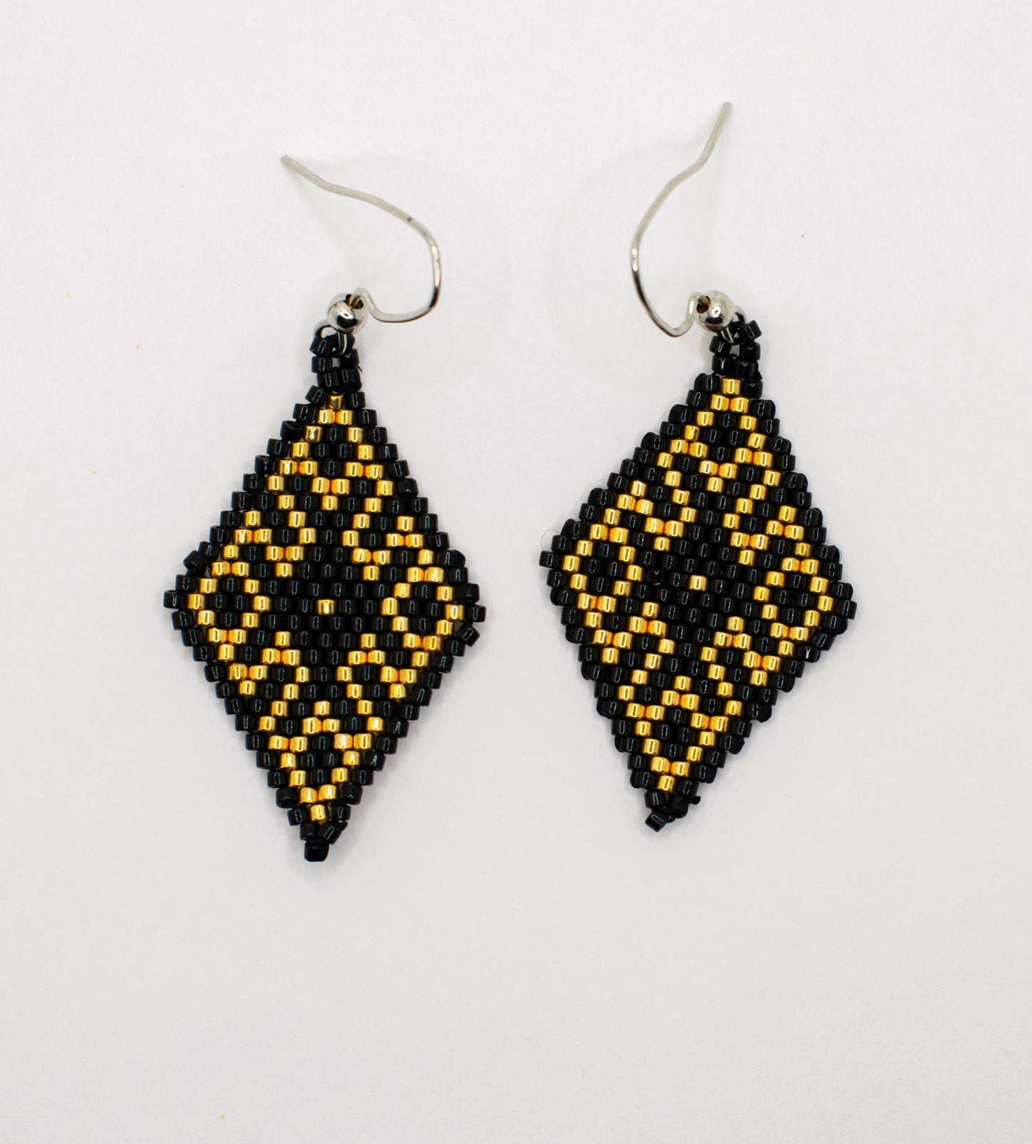 Ember Rhombus Beaded Earrings