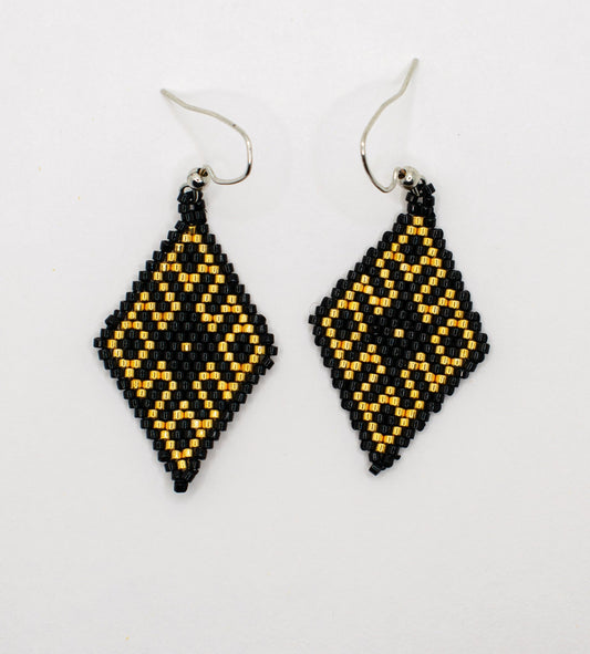 Ember Rhombus Beaded Earrings