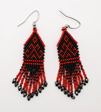 Vyshyvanka Inspired Beaded Dangle Earrings