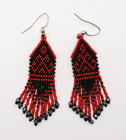 Vyshyvanka Inspired Beaded Dangle Earrings
