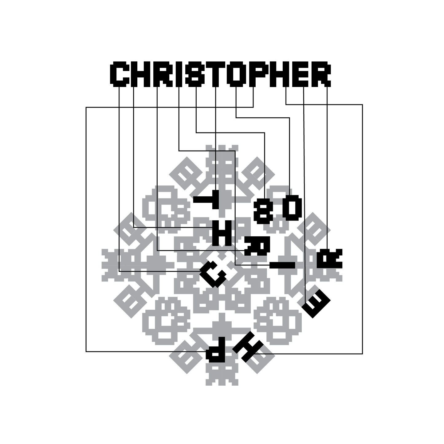 Christopher Acrylic ornament