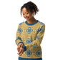 Ukraine Pattern Knitted crew neck sweater