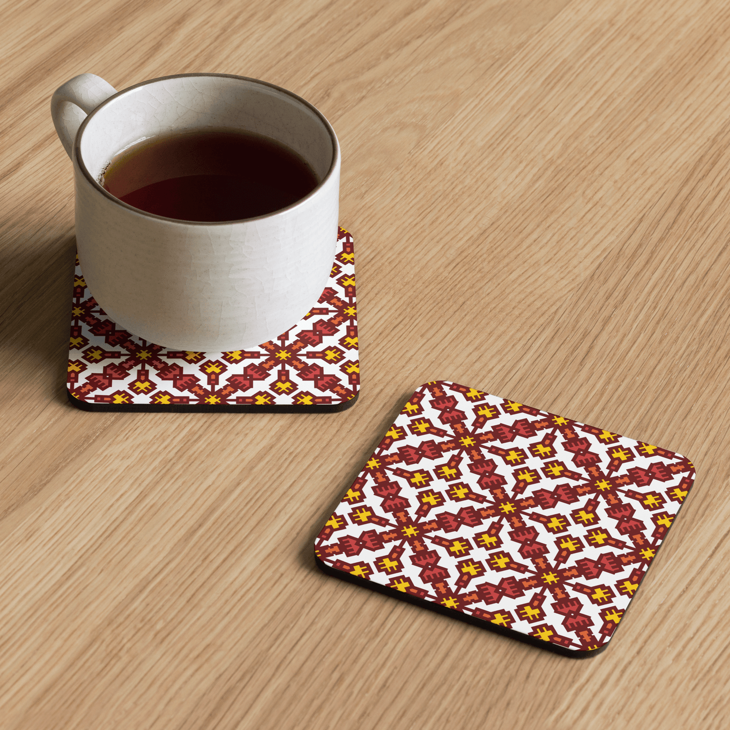 Michelle Pattern Cork-back Coaster