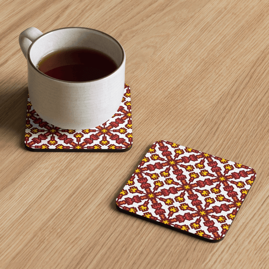 Michelle Pattern Cork-back Coaster