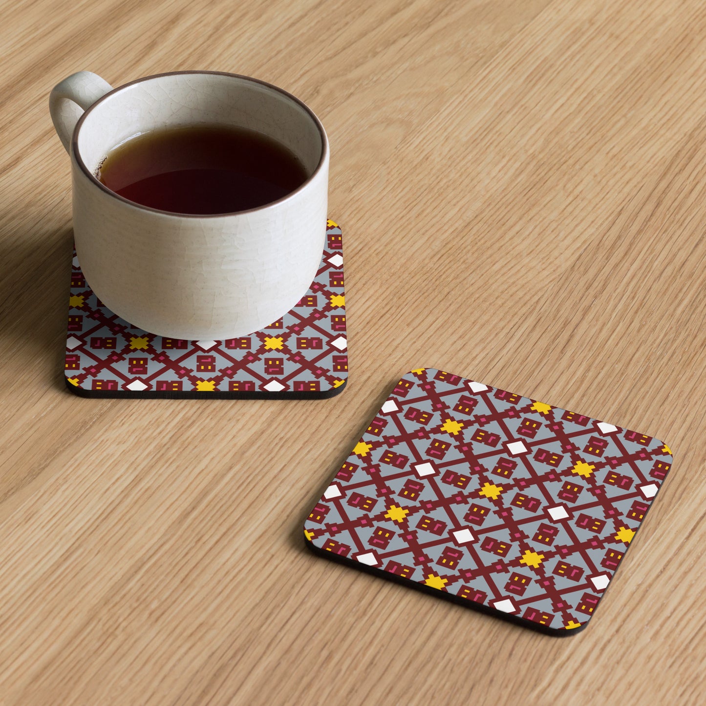 Abigail Pattern Cork-back Coaster