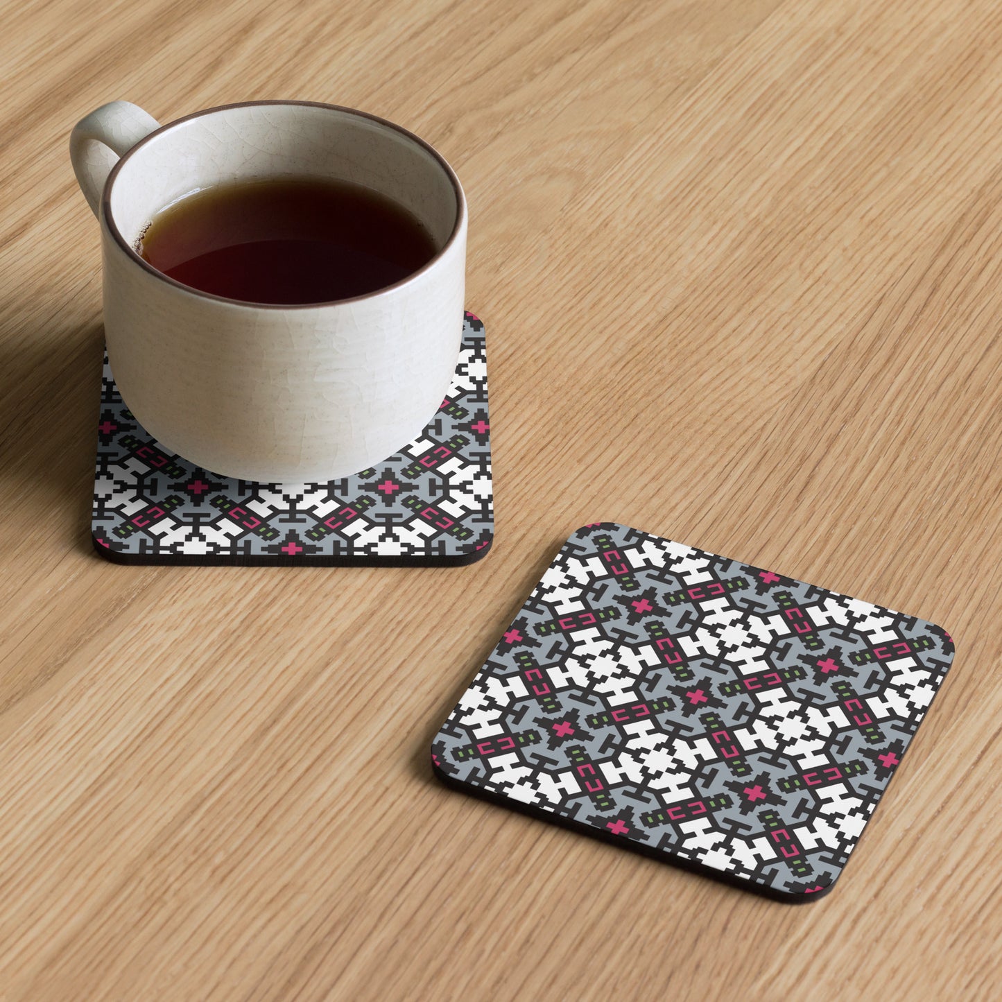 Ashley Pattern Cork-back Coaster