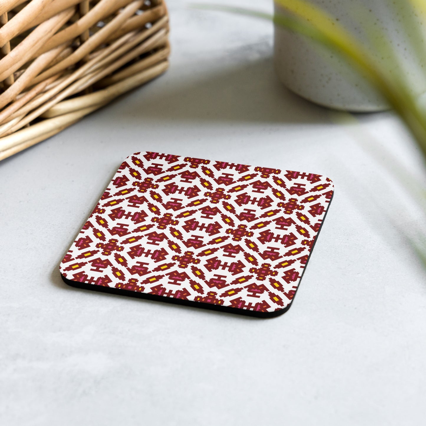 Sarah Pattern Cork-back Coaster
