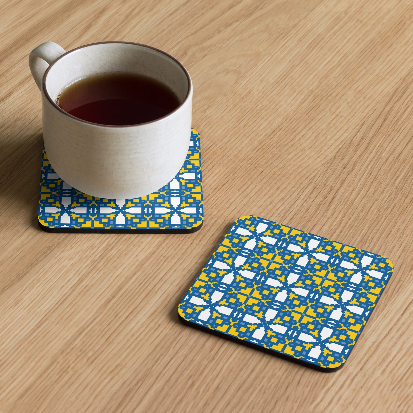 Irina Pattern Cork-back Coaster