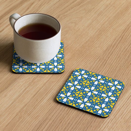 Irina Pattern Cork-back Coaster