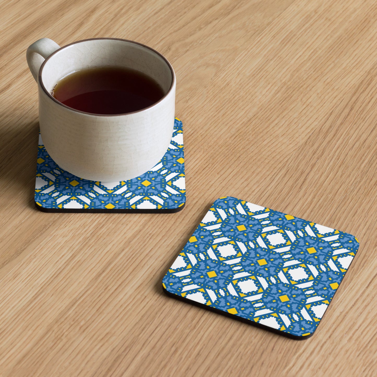 Klavdia Pattern Cork-back Coaster