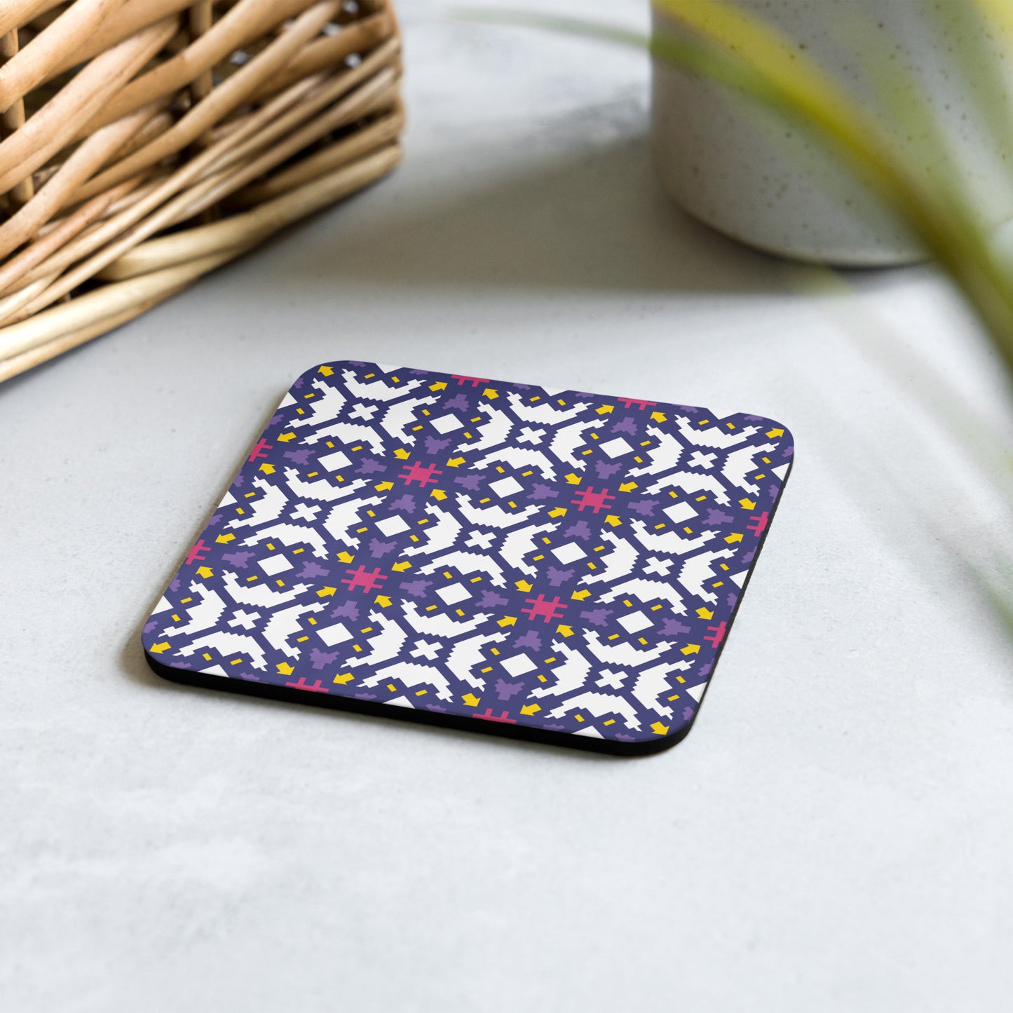 Mary Pattern Cork-back Coaster