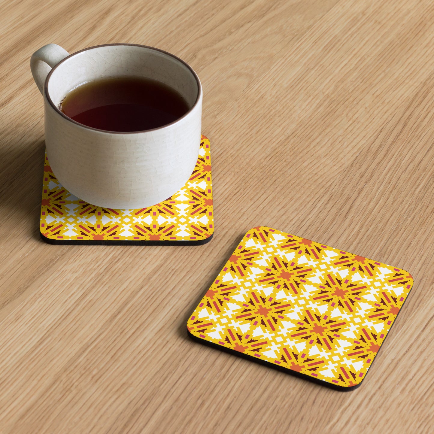 Hannah Pattern Cork-back Coaster