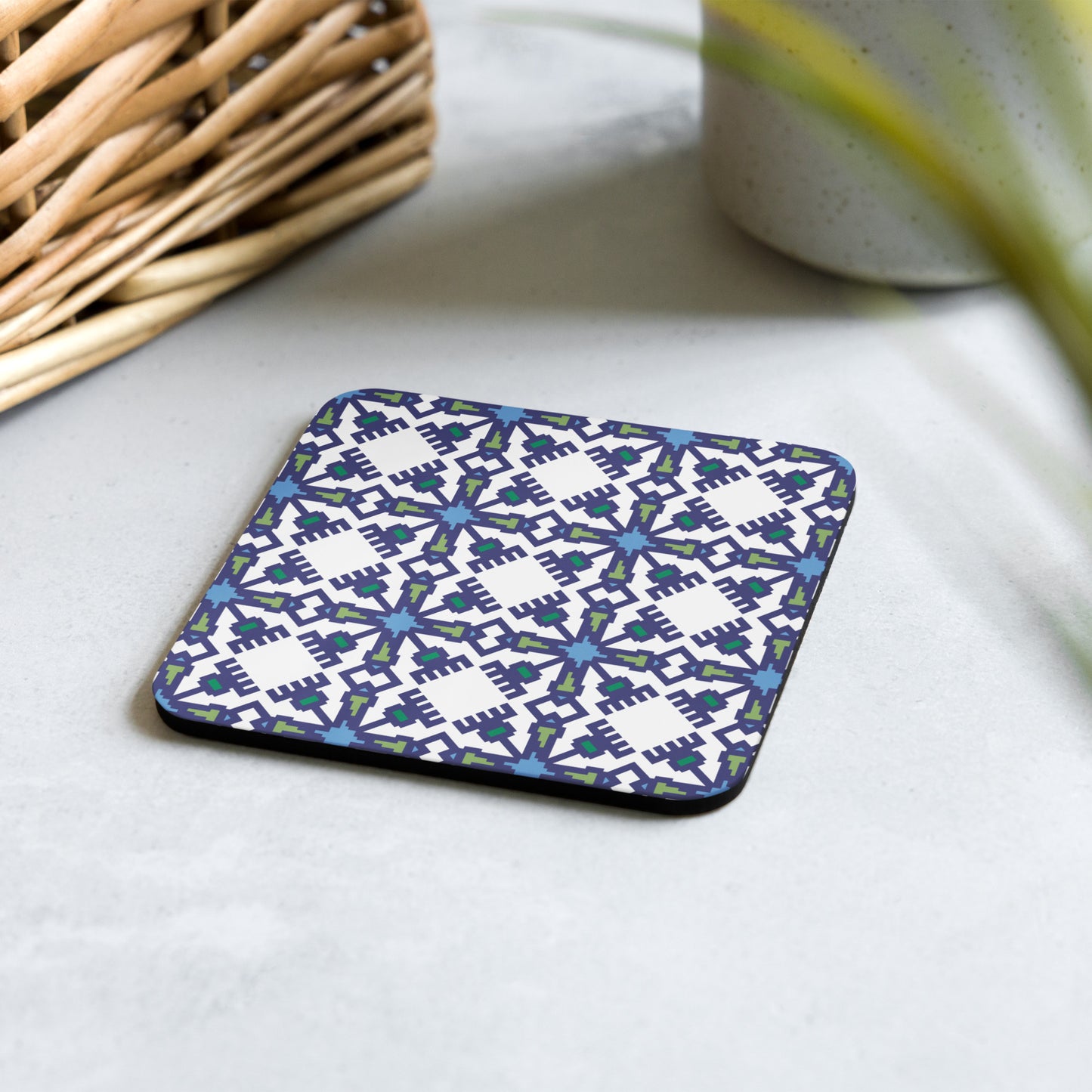 Nicole Pattern Cork-back Coaster